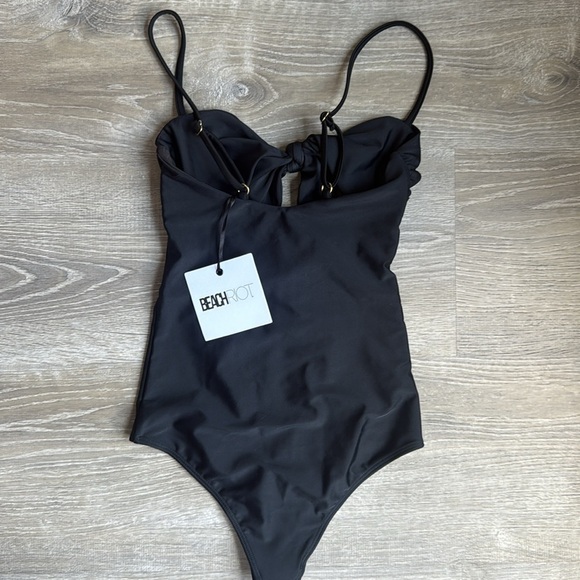 NEW Beach Riot Mia Black Double Knot One Piece Swimsuit XS - Picture 6 of 11